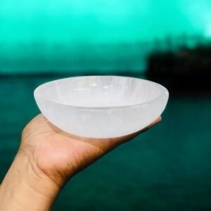 Large 6" Selenite Crystal Bowl Polished Charging Cleansing Healing Stone Bowl 1