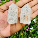 2Pcs Clear Crystal Quartz Cracked Points Himalayan Healing Gemstone Crystals 2” 1