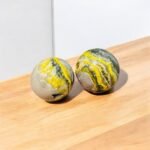 2Pcs Natural Bumble Bee Jasper Druzy Spheres Crystal Ball Healing Gemstone 55MM 1