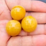 3Pcs Set Citrine Sphere Citrine Ball Undrilled Citrine Crystal Ball Home Decor 1