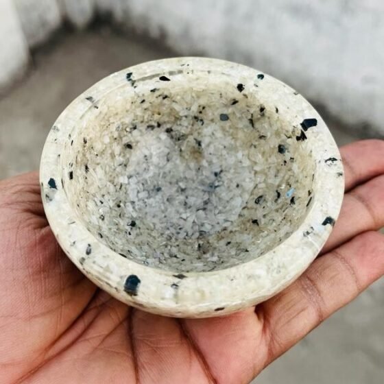 Large Rainbow Moonstone Crystal Orgone Bowl Hand Carved Crystal Gemstone Bowl 2