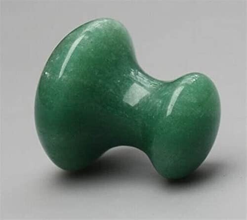 Green Jade Crystal Mushroom Gua Sha Massager Handmade Crystal Massager 1-2inche 2