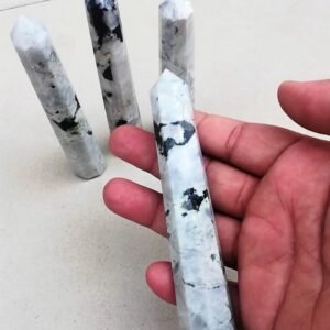 Large Rainbow Moonstone Crystal Point Tower Handmade Crystal Point Home Decor 1