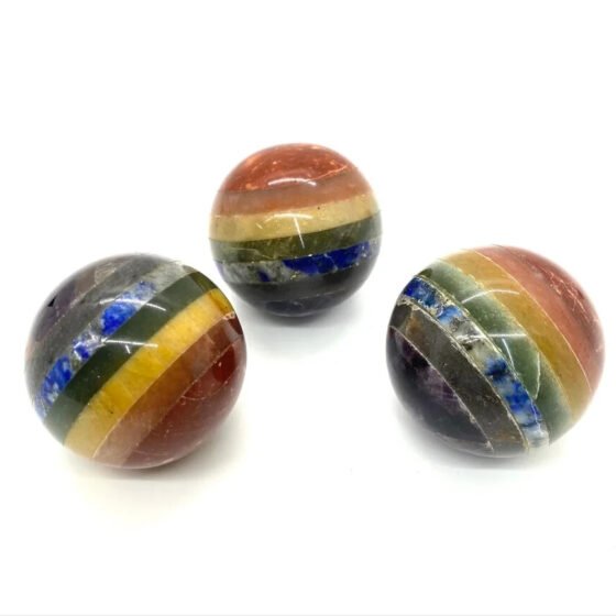 Large Seven Chakra Crystal Sphere Ball Handmade Crystal Home Office Decorative 2