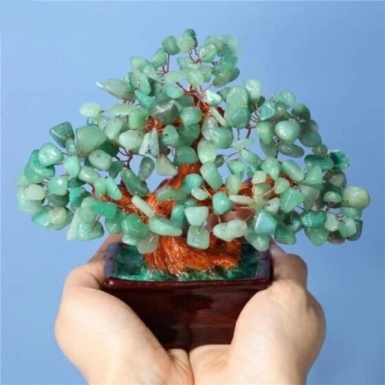 Natural Green Aventurine Crystal Tree Feng Shui Money Tree Gemstone Gem Tree 1