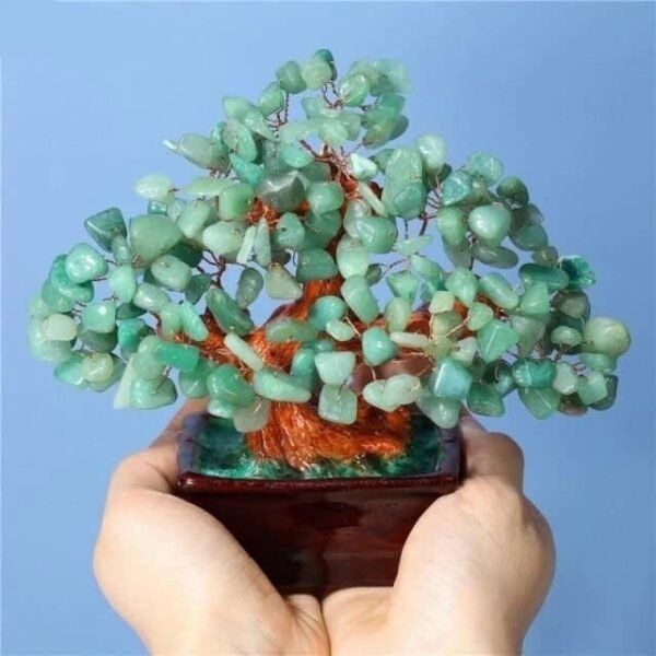 Natural Green Aventurine Crystal Tree Feng Shui Money Tree Gemstone Gem Tree 1