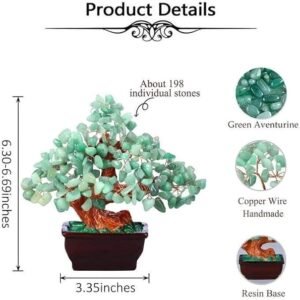 Natural Green Aventurine Crystal Tree Feng Shui Money Tree Gemstone Gem Tree 2