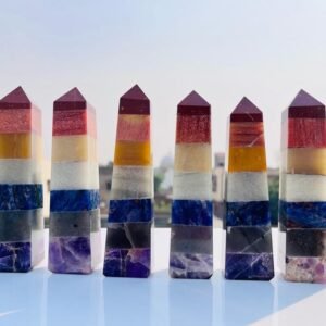 Large Seven Chakra Crystal Point Handmade Crystal Home Office Decorative Point 2