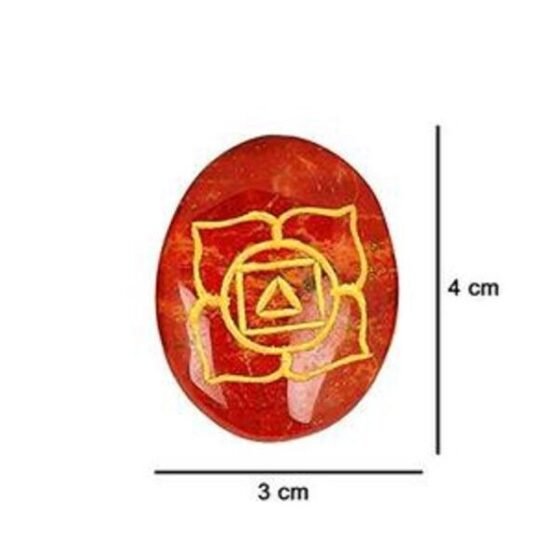 7Chakra Engrved Palmstone Crystal Carved Home Office Decorative Palmstone 7Pcs 2