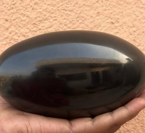 Large Black Tourmaline Lingam Handmade Crystal Home Office Decorative Lingam 1