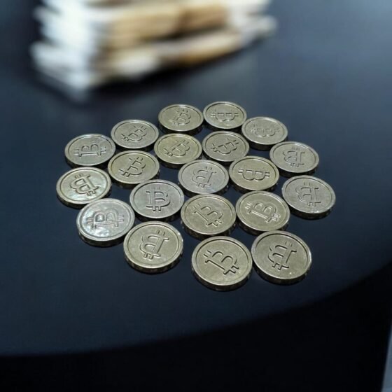 Large Pyrite Crystal Bitcoin Handmade Crystal Bitcoin For Home Office Decorative 2