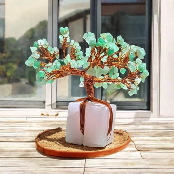 Large Green Aventurine Crystal Tree Handmade Crystal Christmas Home Decorative 1