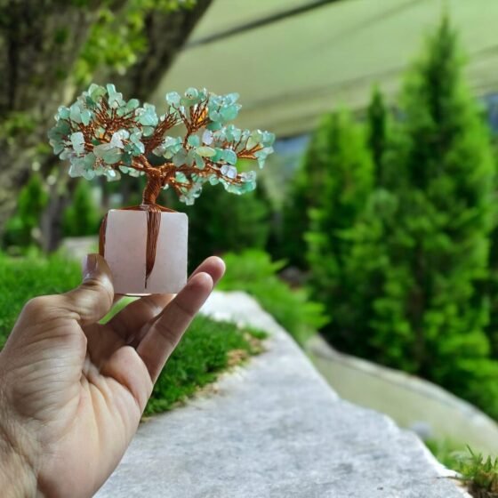 Large Green Aventurine Crystal Tree Handmade Crystal Christmas Home Decorative 2