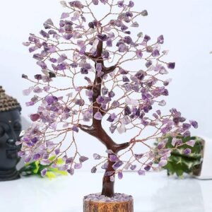 Natural Amethyst Tree Healing Gemstone Crystal Bonsai Fortune Money Tree Gift 1