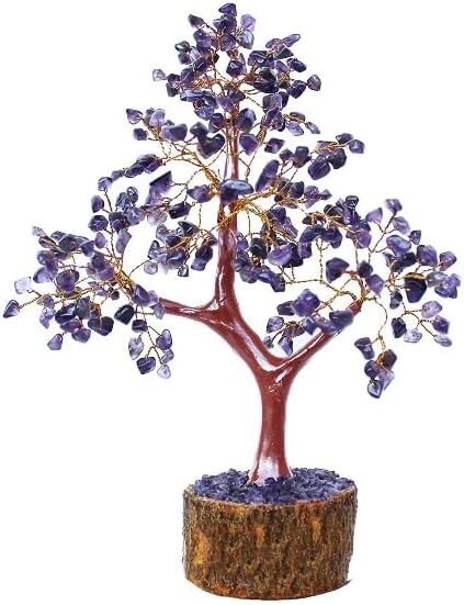 Natural Amethyst Tree Healing Gemstone Crystal Bonsai Fortune Money Tree Gift 2