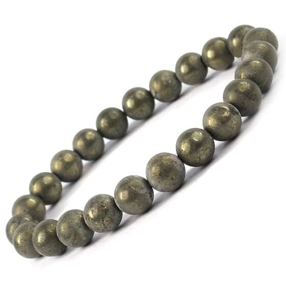 Natural Pyrite Crystal Bracelet For Men and Women Authentic Gemstone Bracelet 2
