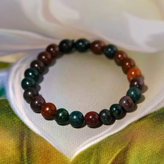 Natural Blood StoneCrystal Bracelet For Men and Women Authentic GemstoneBracelet 1