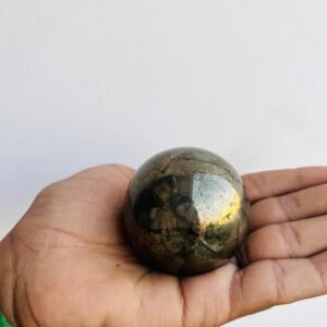 Large Pyrite Crystal Sphere Ball Handmade Crystal Home Office Decorative Sphere 1