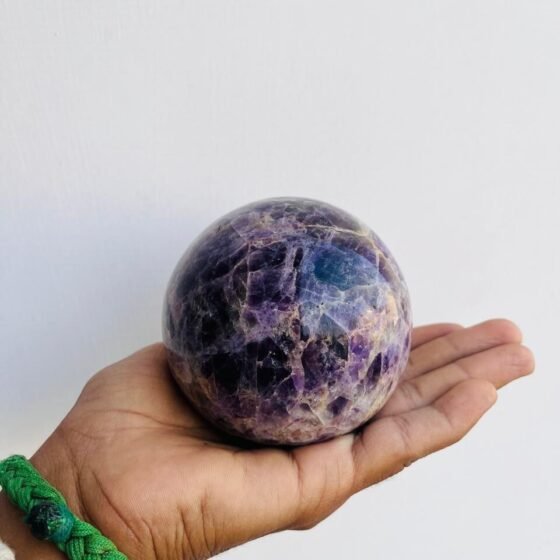 Large Amethyst Crystal Sphere Ball Hand Carved Crystal Home Office Decorative 1
