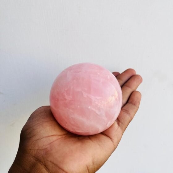 Large Rose Quartz Crystal Sphere Ball Handmade Crystal Home Office Decor Ball 2