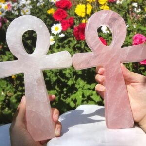 Beautiful Rose Quartz Crystal Anka Handmade Crystal Home Office Decorative Anka 1