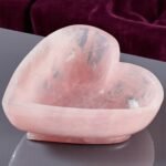 Beautiful Rose Quartz Crystal Heart Shape Crystal Bowl Handmade Crystal Bowl 2