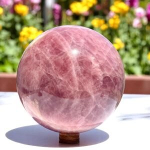 Very Large Rose Quartz Crystal Sphere Handmade Crystal Home Office Decorative 1