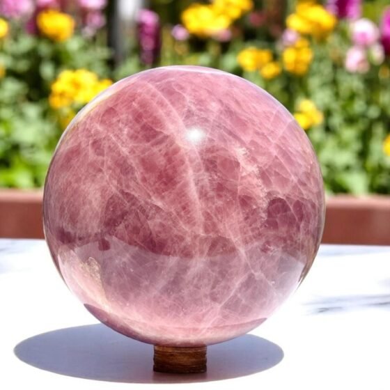 Very Large Rose Quartz Crystal Sphere Handmade Crystal Home Office Decorative 1
