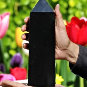 Large Black Tourmaline Crystal Tower Handmade Crystal Home Office Decorative 1