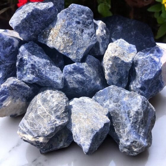 Large Sodalite Crystal Rough Stone Handmade Crystal Home Office Decorative Rough 1