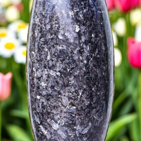 Large Silver Larvikite Crystal Lingam Handmade Crystal Home Office Decorative 2