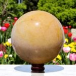 Large Yellow Aventurine Crystal Sphere Handmade Crystal Home Office Decor Ball 1