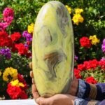 Large Serpentine Crystal Lingam Handmade Crystal Home Office Decorative Lingam 2