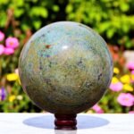 Large Ruby Fuchsite Crystal Sphere Handmade Crystal Home Office Decorative Ball 2