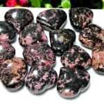 Set Of 10Pcs Pink Rhodonite Crystal Heart Handmade Crystal Home Office Decor 1
