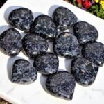 Set Of 10Pcs Indigo Gabbro Crystal Heart Handmade Crystal Home Office Decorative 1