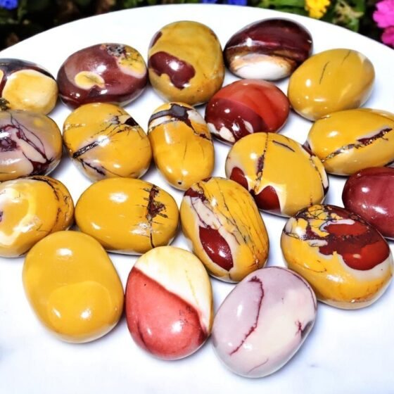 Set Of 10Pcs Mookaite Jasper Crystal Palmstone Handmade Crystal Home Decorative 1