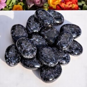 Set Of 10Pcs Indigo Gabbro Crystal Palmstone Handmade Crystal Home Office Decor 1