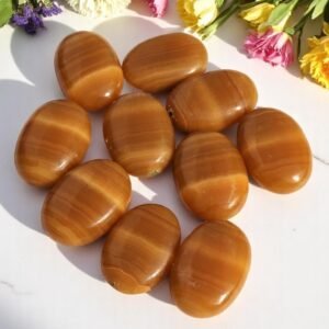 Set Of 10Pcs Citrine Crystal Palmstone Handmade Crystal Home Office Decorative 2