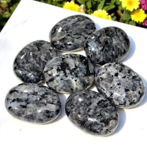 Set Of 10Pcs Grey larvikite Crystal Palmstone Handmade Crystal Home Office Decor 1