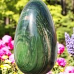 Large Green Nephrite Jade Crystal EggHandmade Crystal Home Office Decorative 1