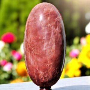 Large Strawberry Quartz Crystal Lingam Handmade Crystal Home Office Decorative 1