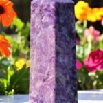 Large Lepidolite Crystal Tower Handmade Crystal Home Office Decorative Point 1
