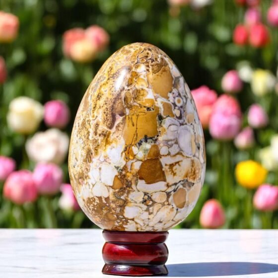 Large Cobra Jasper Crystal Egg Handmade Crystal Home Office Decorative Egg 1