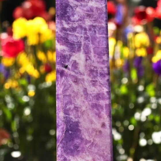 Large Lepidolite Crystal Tower Handmade Crystal Home Office Decorative Point 2