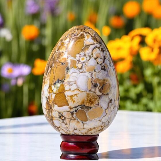Large Cobra Jasper Crystal Egg Handmade Crystal Home Office Decorative Egg 2