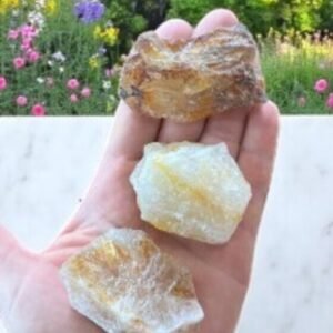 Golden Healer Quartz Rough Handmade Crystal Home Office Decorative Rough Stone 2