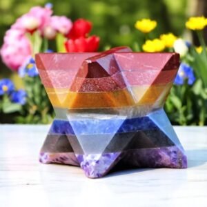 Large 7chakra Crystal Merkaba Star Handmade Crystal Home Office Decorative Star 1