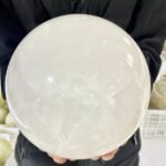 Large White Clear Quartz Crystal Sphere Handmade Crystal Home office Decor Ball 1