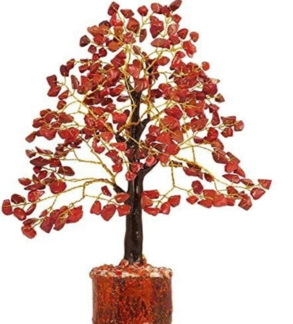 Red Jasper Crystal Tree Healing Gemstone Crystal Bonsai Fortune Money Tree 9-12" 1